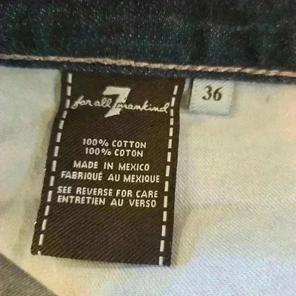 7 For All Mankind Mens Slimmy Straight Jeans Blue Size 36 - Picture 5 of 8